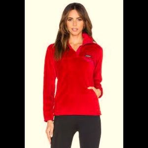 Patagonia red 3/4 Snap t pullover